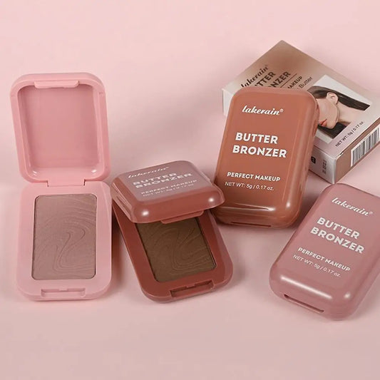 Contouring Butter Bronzing Cream - Natural Makeup Palette, Silky Texture, Long-Lasting, Sculpting