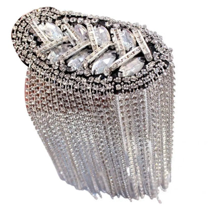 Broche Épaulette Strass Brillante Fait Main – Bijou Épaule Tendance Unisexe