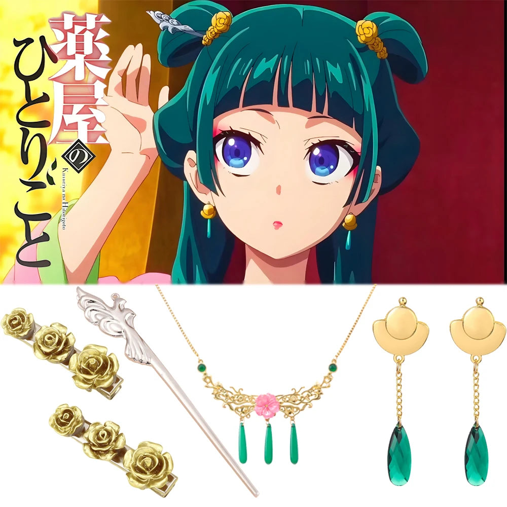 Accessoires Anime Apothecary Diaries Maomao – Pendentif Badge Épingle Choker Cosplay