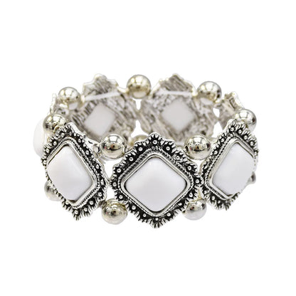 Bracelet Jonc Ethnique Tribal Turquoise - Inspiration Indienne et Africaine