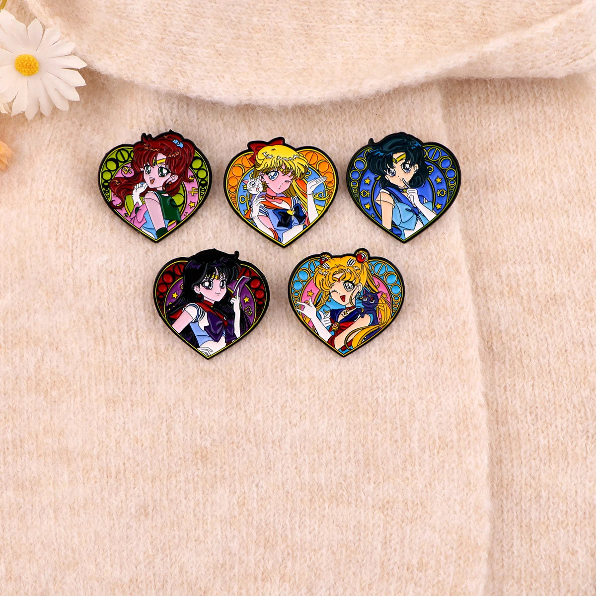 Pin's Émaillé Cartoon Anime Kawaii – Broche Badge Métal Femme Fille
