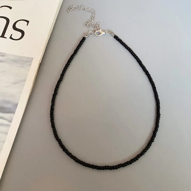 Collier Choker Perles Riz Nœud Papillon – Vintage Élégant Femme Fille