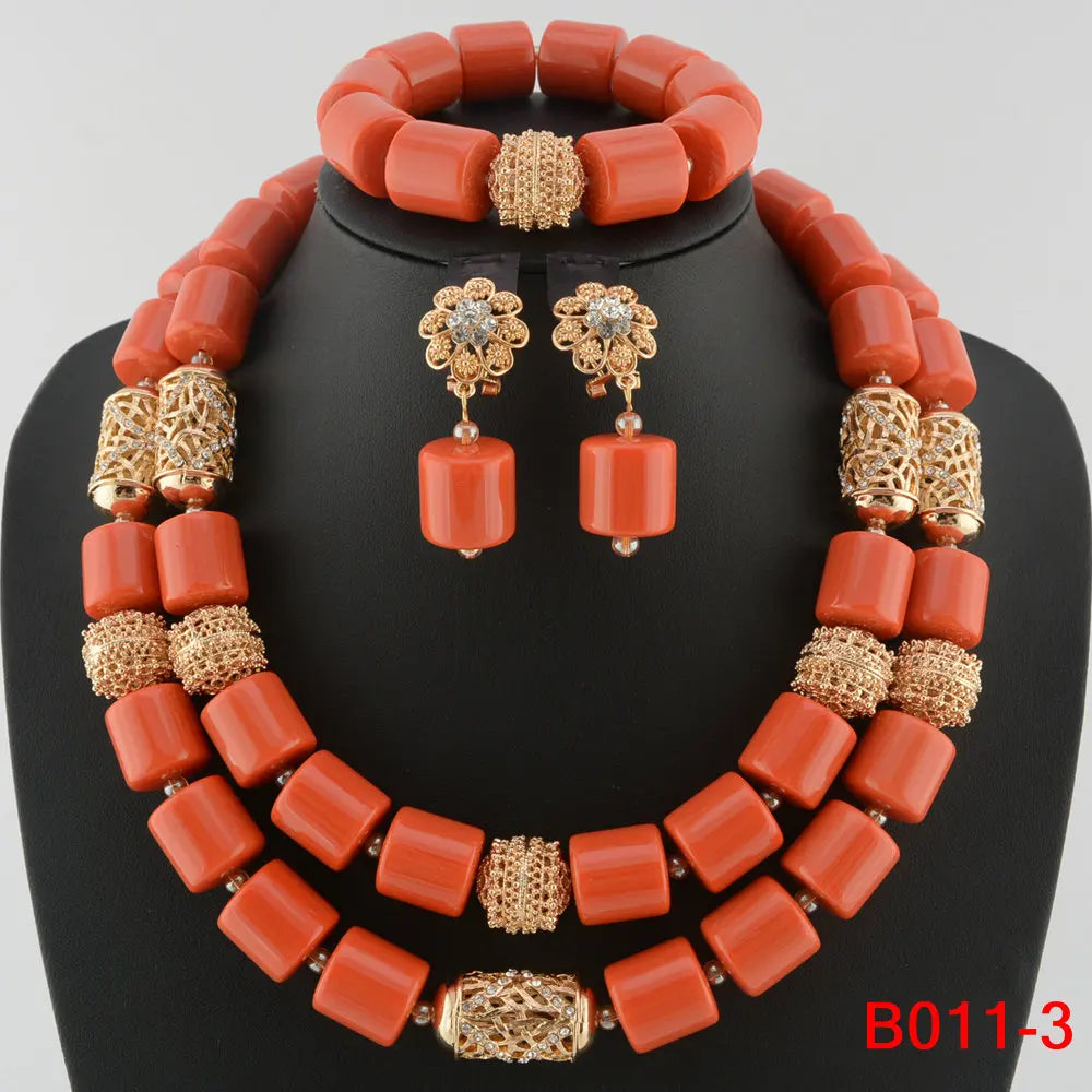 Ensemble Bijoux Perles Cristal Africain – Parure Mariée Luxe