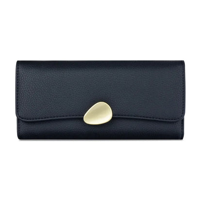 Portefeuille Femme Long Cuir Simple Fashion - Porte-Carte Crédit Porte-Chéquier Rouge Kaki Élégant