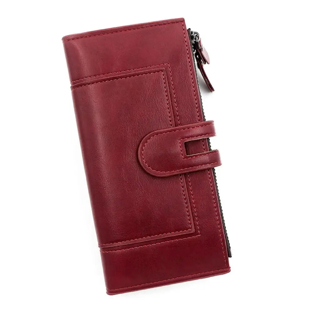 Portefeuille Long en Cuir PU pour Femme - Organisateur Anti-Vol