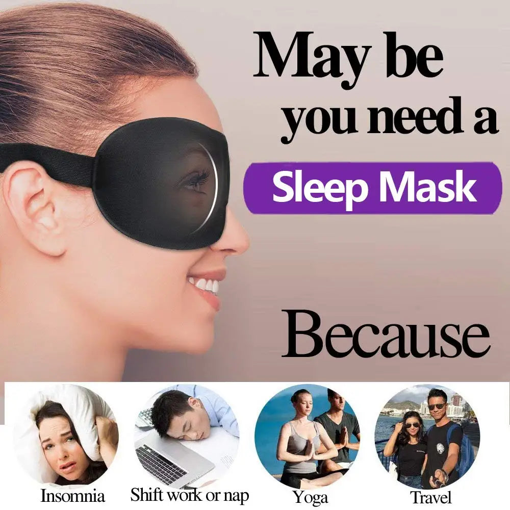 Masque de Sommeil 3D Occultant - Masque Nuit Voyage Confortable Unisexe