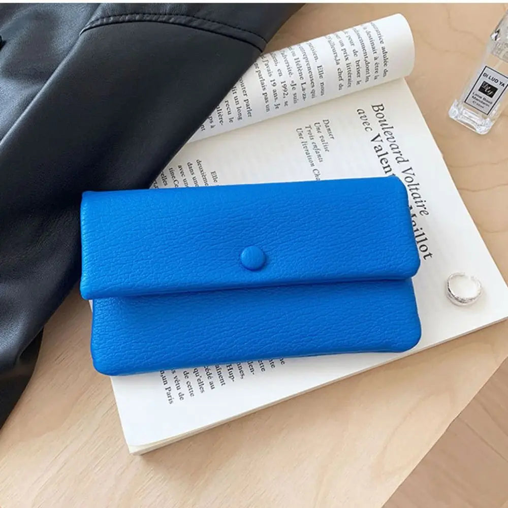 Portefeuille Long Femme Enveloppe Cuir PU - Clutch Fermeture Éclair Multi-Fonctions