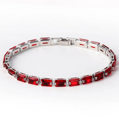 Bracelet Plaqué Or 18K Zircons Arc-en-Ciel – Luxe Micro-Pavé Étanche