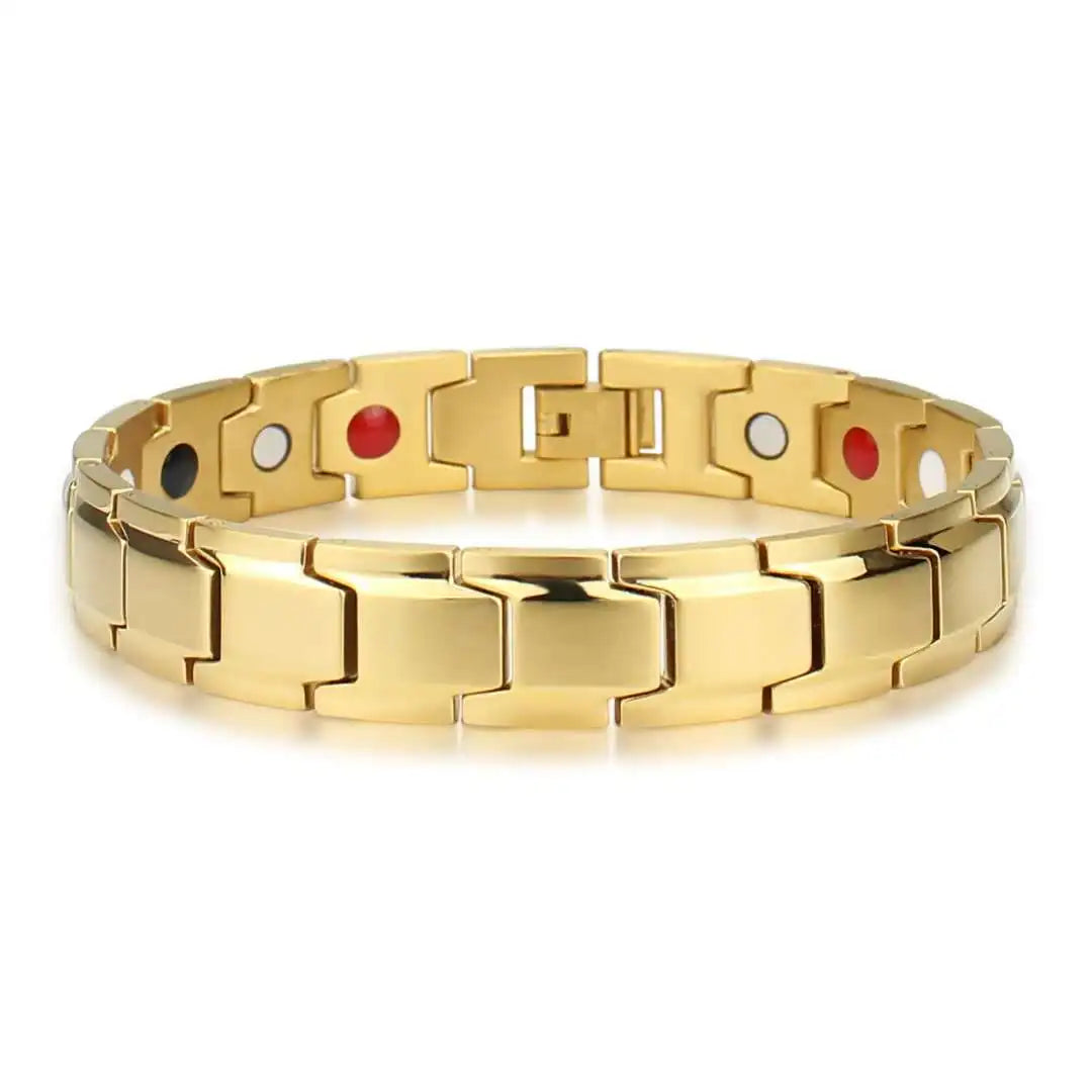 Bracelet Cuivre Double Magnétique Homme – Soulagement Arthrite Style Business