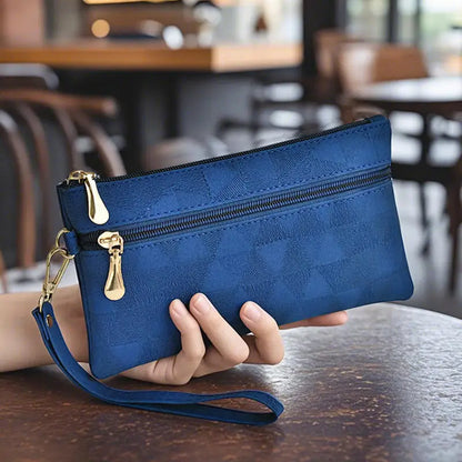 Portefeuille Femme Long Classique Cuir PU Bracelet - Clutch Bag Grande Capacité Téléphone Fashion Simple