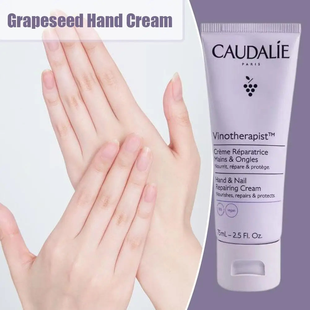 Crème Mains Pépins Raisin Caudalie Korea 75ml 5pcs - Hydratante Nourrissante Éclaircissante Élasticité Adoucissante