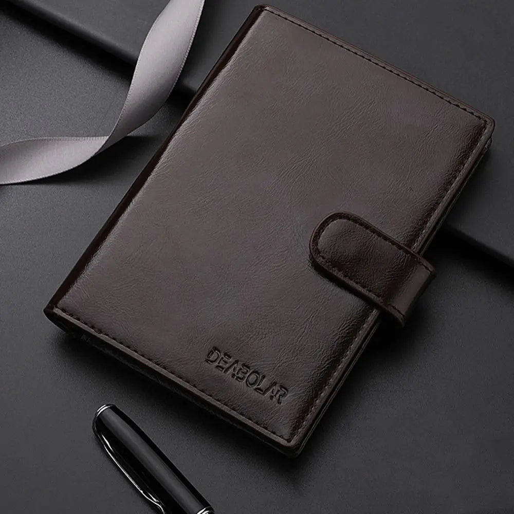 Porte-Passeport Cuir PU Multifonction Grande Capacité - Protège Passeport Porte-Carte Voyage Homme Femme Noir