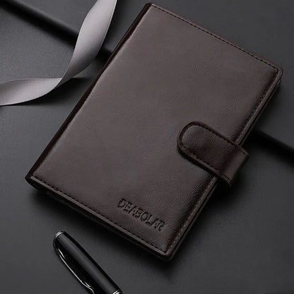 Porte-Passeport Cuir PU Multifonction Grande Capacité - Protège Passeport Porte-Carte Voyage Homme Femme Noir