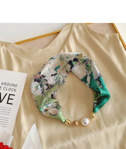 Women's Square Scarf with Magnetic Buckle - Versatile Summer Luxury Scarf/Necklace