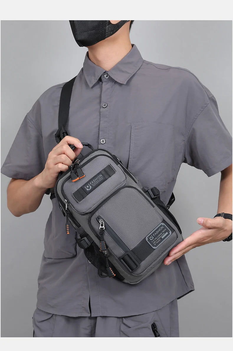Sac Poitrine Multifonction en Nylon – Sport, Randonnée & Cyclisme