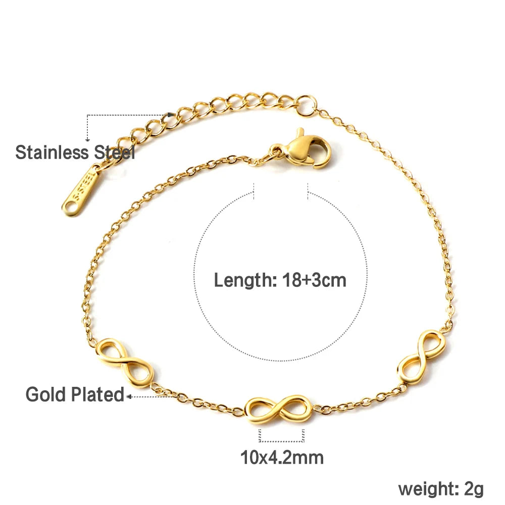 Bracelet Acier Inoxydable Plaqué Or – Pendentifs Tendance Haut de Gamme