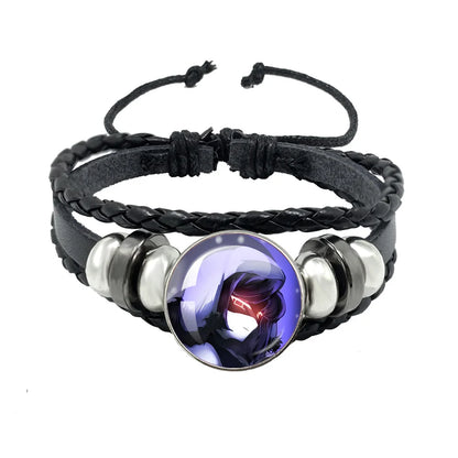 Bracelet Murder Drones Uzi x N – Cabochon Verre Cuir Ajustable Fan Art