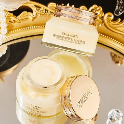Crème Visage Collagène Lifting Raffermissante - Hydratante Illuminante Anti-Rides Ridules Éclaircissante