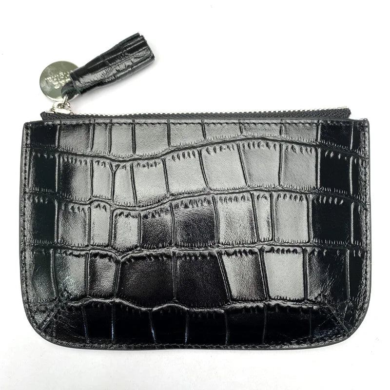 Porte-Monnaie Femme Cuir Véritable Zippé - Mini Portefeuille Homme Compact pour Pièces et Cartes Bancaires
