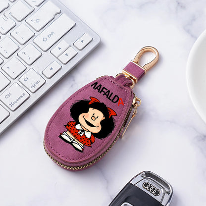 Porte-Clés Mafalda Femme Homme - Porte-Monnaie Compact avec Chaîne et Organisateur Clés