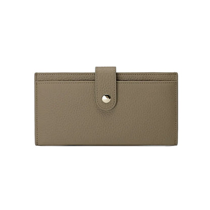 Portefeuille Femme Cuir Luxe 6 Emplacements Cartes Slim - Porte-Monnaie Zippé Détachable Externe Noir