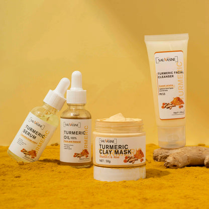 Huile Curcuma 100% Pure 10ml - Sérum Anti-Âge Rides Éclaircissant Taches Brunes Ridules Visage Femme