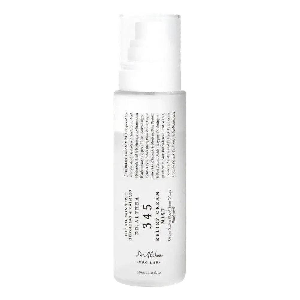 Brume Crème Relief 345 Dr. Althea 100ml - Acide Hyaluronique Hydratation Profonde Longue Durée Lissante Spray