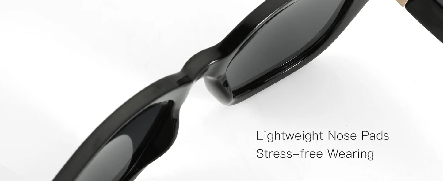 ZENOTTIC Lunettes de Soleil Carrées Polarisées Rétro — UV400, Femme