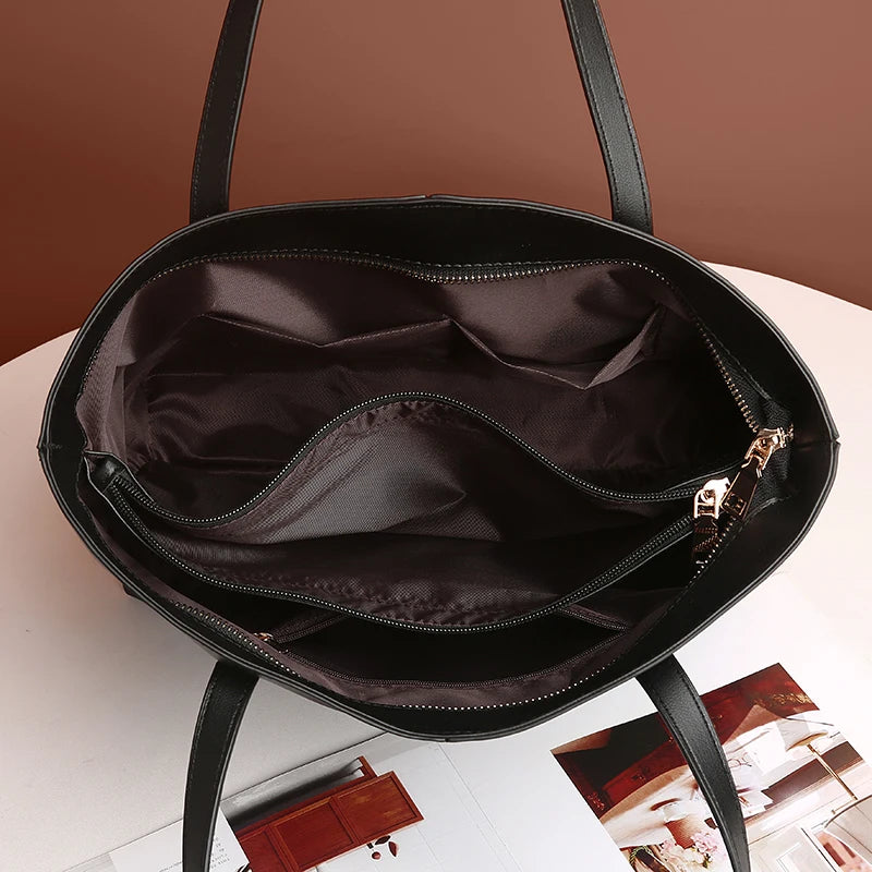 Grand Sac à Main Femme PU Cuir Grande Capacité - Sac Épaule Élégant 2024