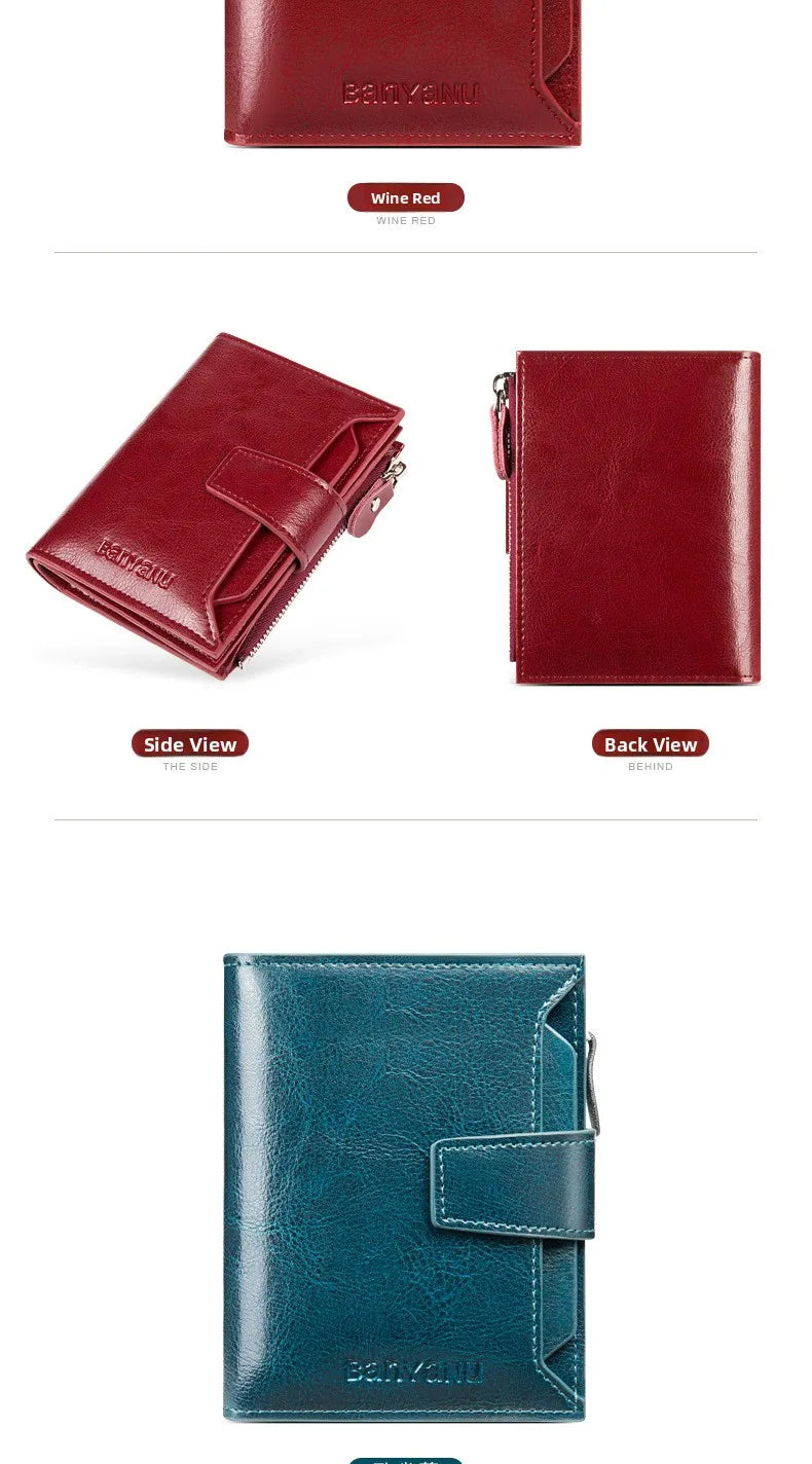 Portefeuille Femme Cuir 2025 Grande Capacité - Sac Crossbody Anti-Vol Clip Monnaie Téléphone