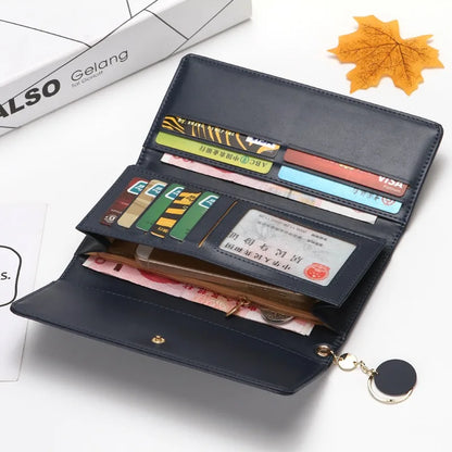 Portefeuille Long Femme Tri-Fold Cuir Lettre - Clutch Porte-Cartes Fresh Fashion