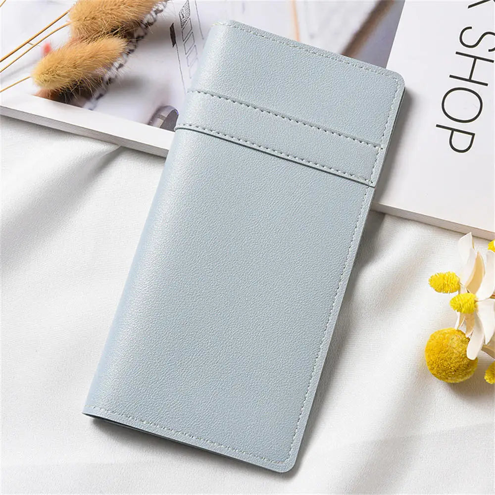 Portefeuille Femme Multi-Cartes Cuir PU - Organisateur de Voyage Décontracté