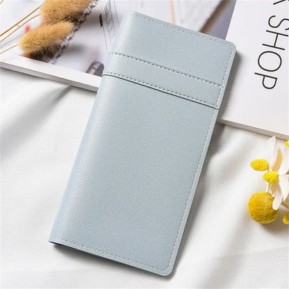 Portefeuille Femme Multi-Cartes Cuir PU - Organisateur de Voyage Décontracté