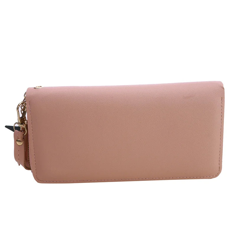 Portefeuille Femme Long Cœur Luxe - Clutch Wallet Porte-Cartes Téléphone Vert