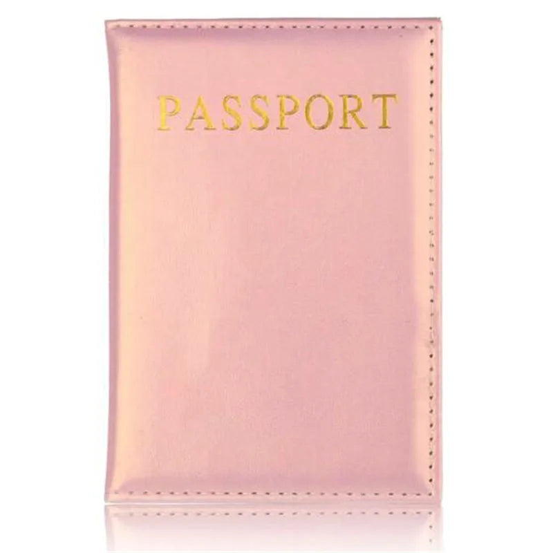 Étui Passeport Femme Cuir PU - Porte-Passeport Voyage Mignon Rose
