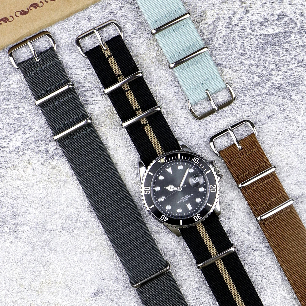 Bracelet Montre Nylon Militaire 18-20-22mm - Sangle Balistique Premium Sport