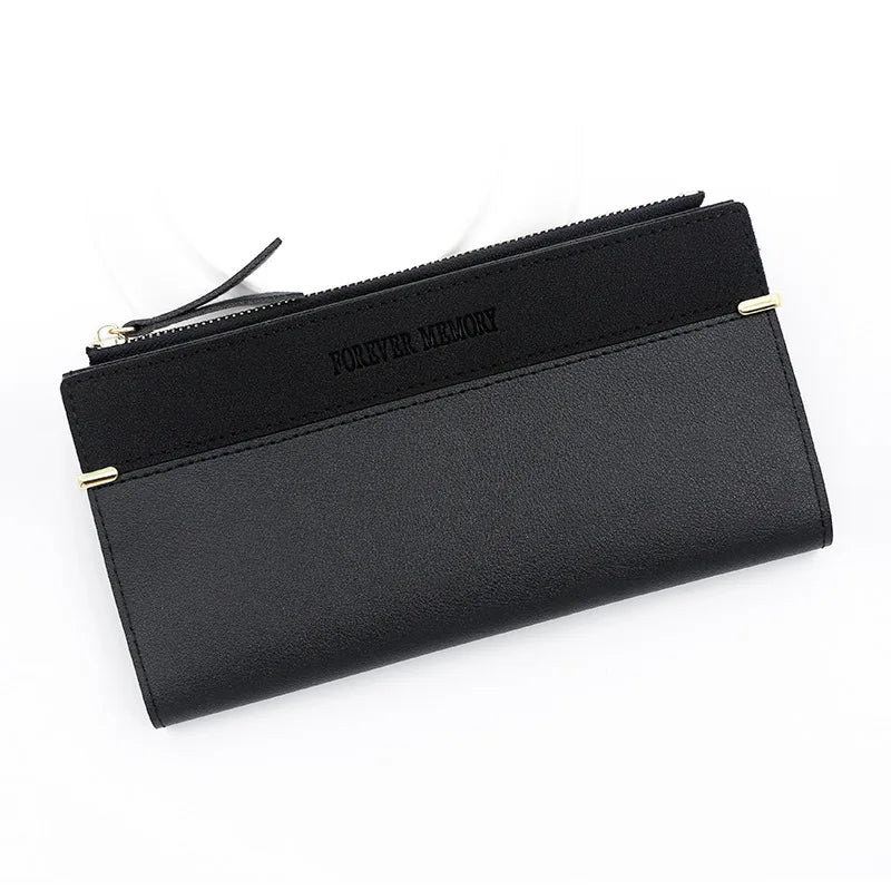 Portefeuille Femme Long Cuir PU Perles - Porte-Monnaie Carte Clutch Mini Fermoir Rouge