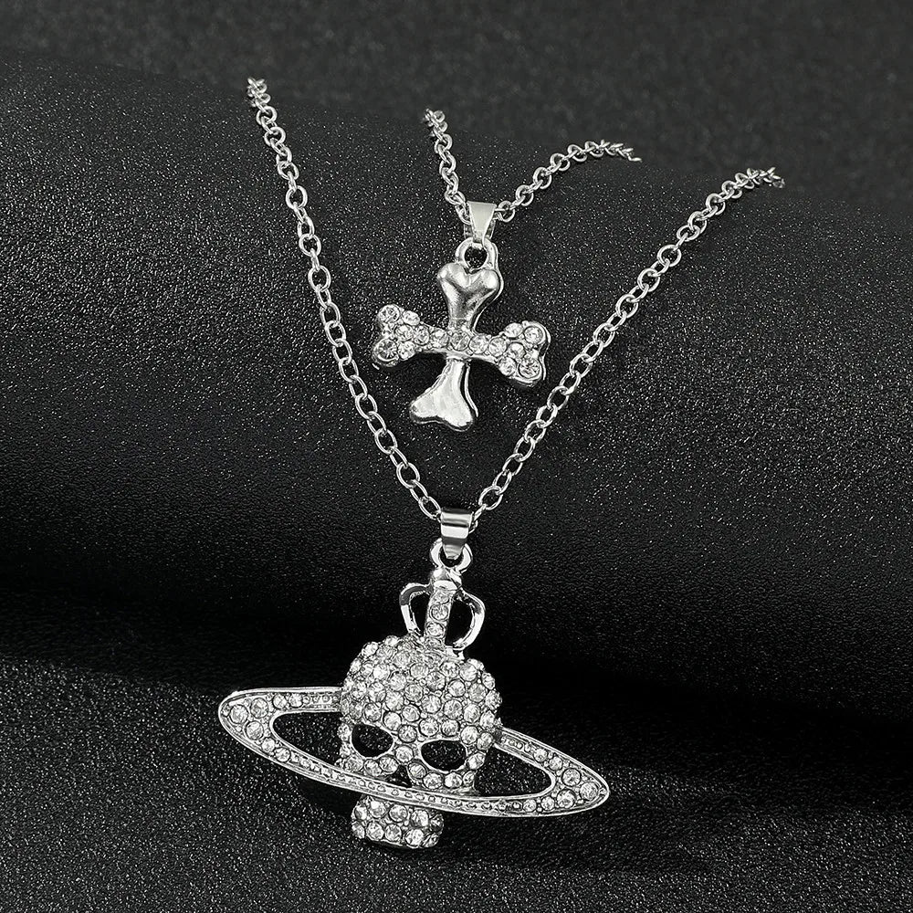Collier Pendentif Tasse Thé Émail Fait Main - Chaîne Longue Pull Bohème