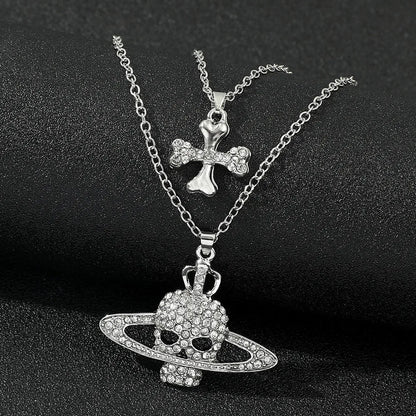Collier Pendentif Tasse Thé Émail Fait Main - Chaîne Longue Pull Bohème