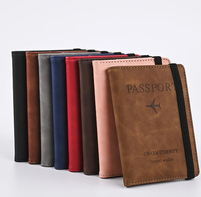 Portefeuille Homme Cuir PU Passeport Voyage - Porte-Cartes Business Accessoires Voyage