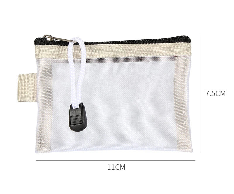 Porte-Monnaie Filet Transparent Zippé – Pochette Carte & Clés