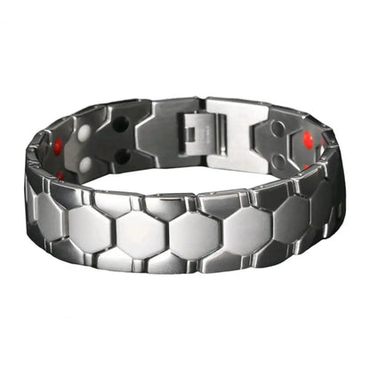 Bracelet Magnétique Thérapeutique Hexagone – Jonc Homme Élégant