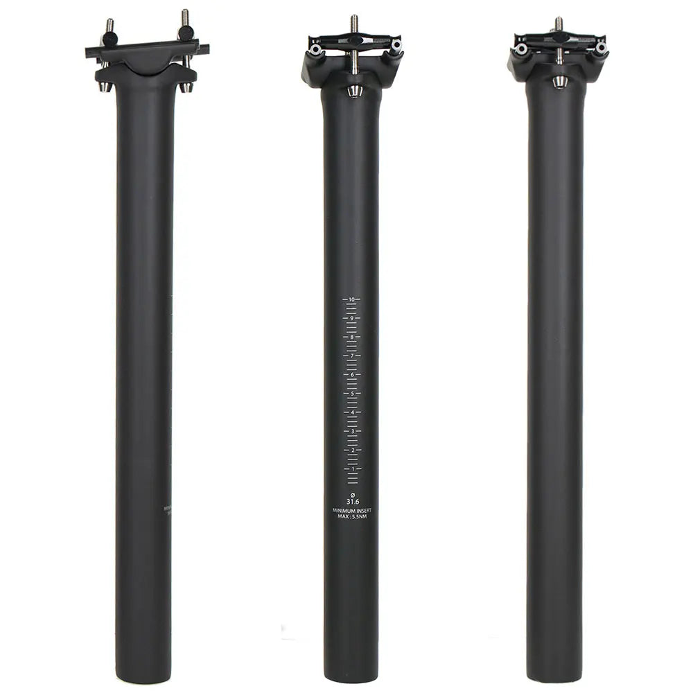 Tige de Selle ELITA ONE Carbone 130g - Seatpost Vélo Route/VTT UD Mat 27.2/31.6mm 350/400mm