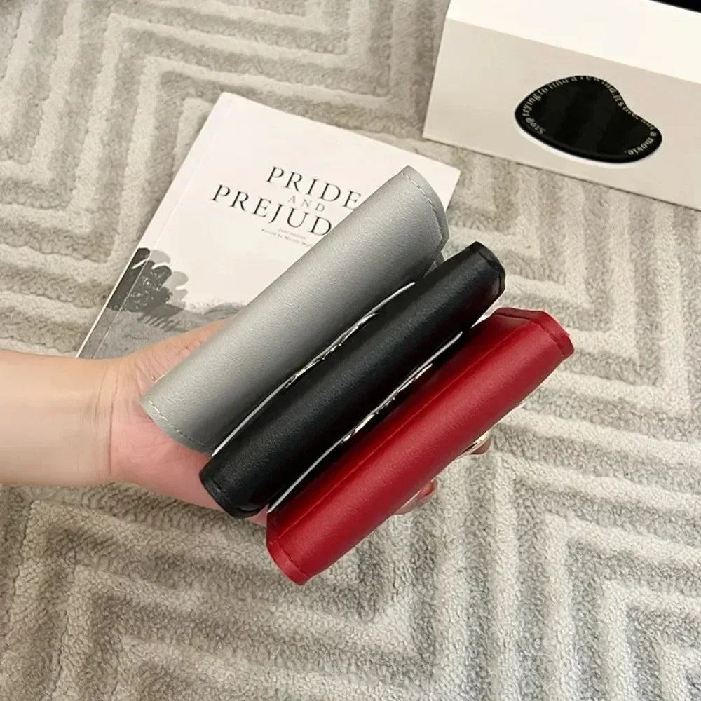 Portefeuille Femme Court Nœud Pliable - Clutch Bag Porte-Cartes Cuir PU Fashion