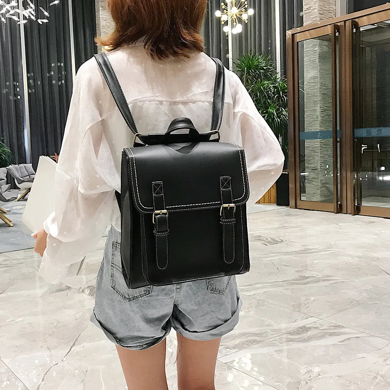 Sac à Dos Femme Cuir PU Vintage 2025 - Backpack Fashion École Loisirs Grande Capacité
