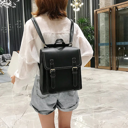 Sac à Dos Femme Cuir PU Vintage 2025 - Backpack Fashion École Loisirs Grande Capacité