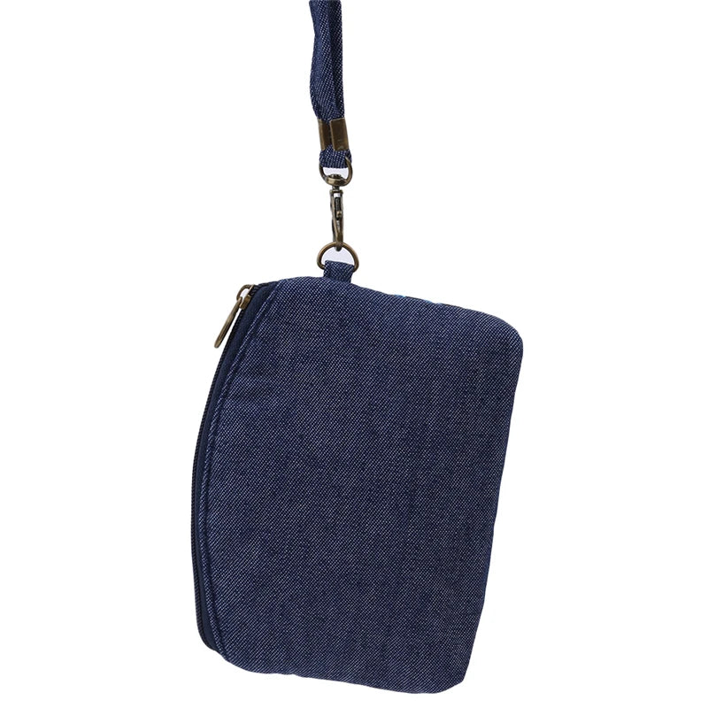 Porte-Monnaie Ethnique en Coton - Pochette Double Zip pour Femme et Enfant