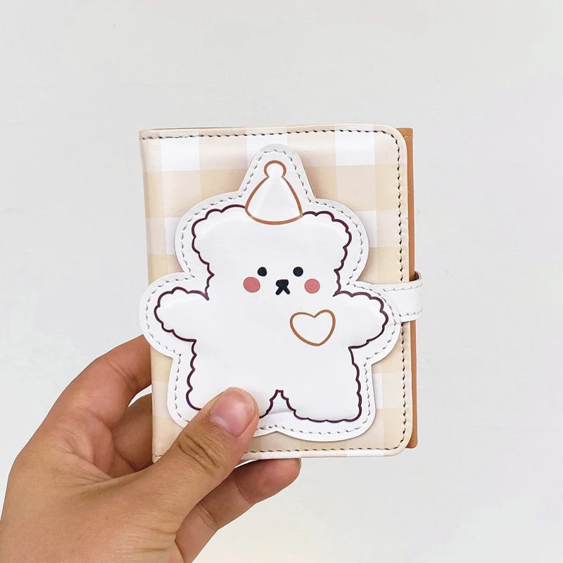 Portefeuille Femme Court Ourson Kawaii - Porte-Monnaie Cartoon Mignon Trifold Porte-Carte Étudiant