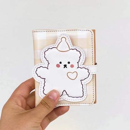 Portefeuille Femme Court Ourson Kawaii - Porte-Monnaie Cartoon Mignon Trifold Porte-Carte Étudiant