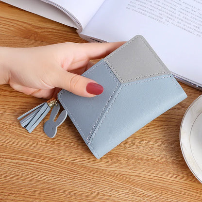 Portefeuille Court Femme à Fermeture Éclair - Cuir PU Grande Capacité